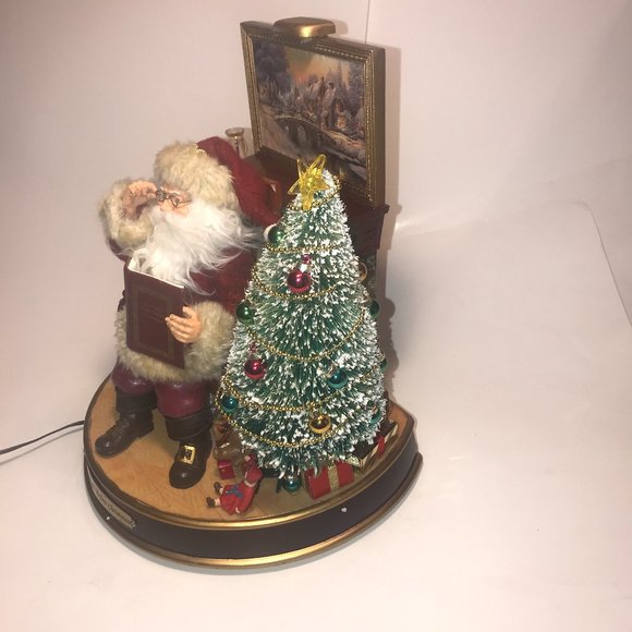 Thomas Kinkade Twas The Night Before Christmas Tabletop Santa Figure Bradford - Picture 4 of 13